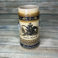 Staffel Stoneware W. Germany Budweiser Anheuser Busch Beer Stein 7” Mug Vintage