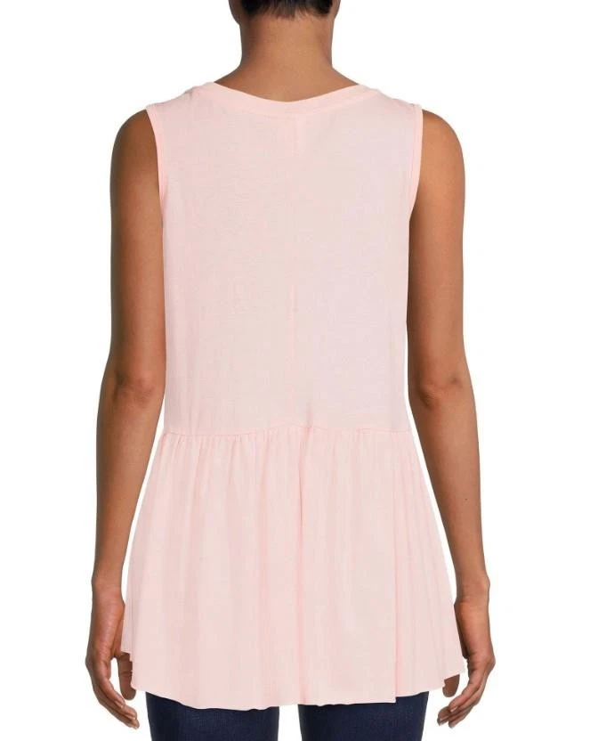 Camisa Babydoll PLANET MOTHERHOOD Rosa Tamanho Médio Maternidade Sem Mangas Nova Com Etiqueta - Imagem 3 de 3