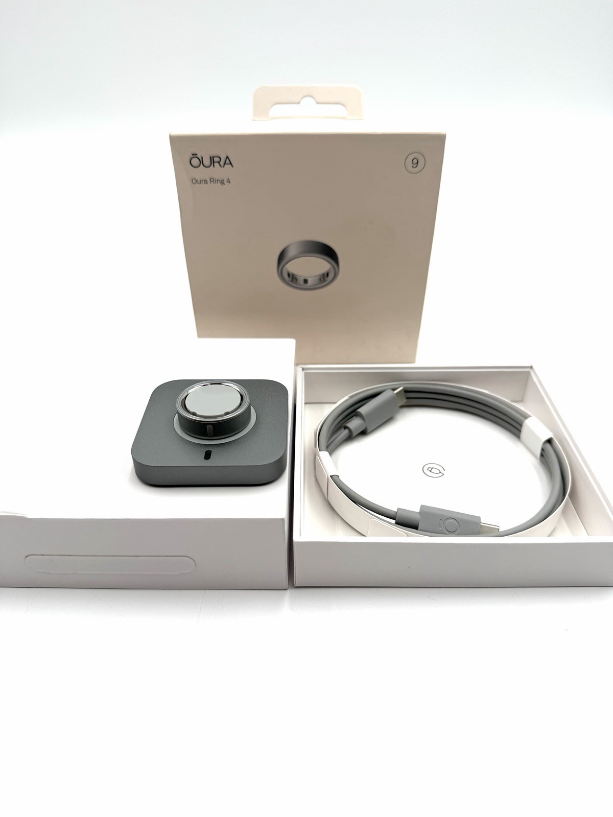 NEW (OPEN BOX) Oura ring gen 4 -size 9- Brushed Silver Free Shipping