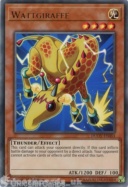 DUOV-EN064 Wattgiraffe Ultra Rare 1st Edition Mint YuGiOh Card
