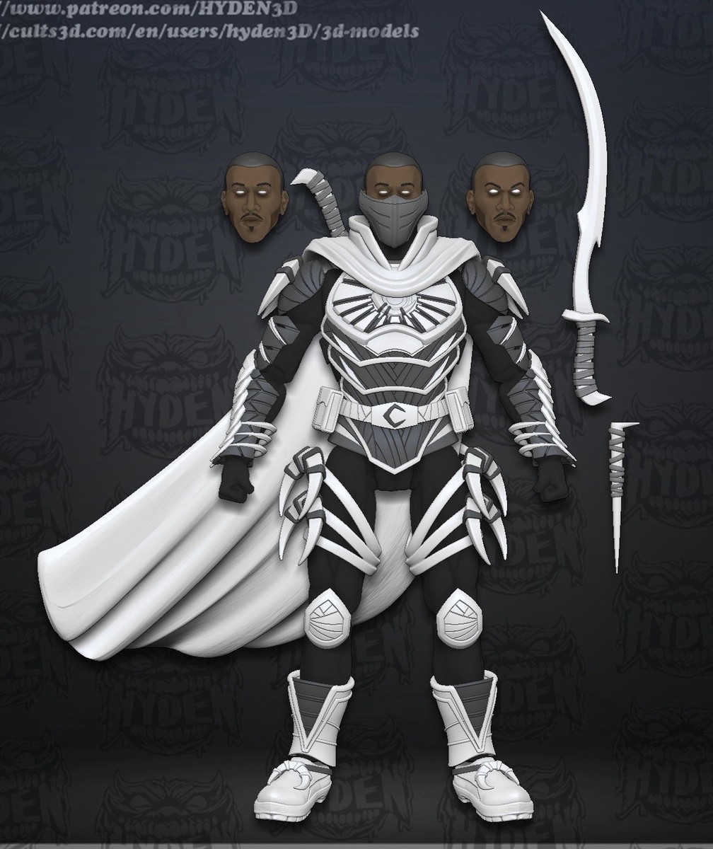 Blade Moon Knight Kit 1/12 Marvel Legends Mezco Unpainted Custom