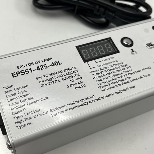 HQUA EPS51-425-40L Lámpara UV Balastro Electrónico 10-40W 110-240V Temporizador Fluorescente - Imagen 2 de 10