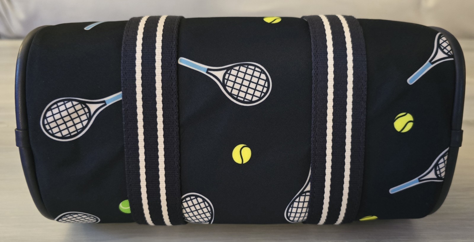 Kate Spade Rosie Tennis Racquet and Ball Small Nylon Duffle Crossbody Bag Purse thumbnail 7