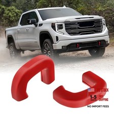 Tow Hook Covers Fit for GMC Sierra 1500 2019-2026 Vertical Tow Hooks, Hitch Red