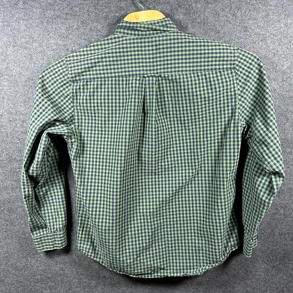 John Bartlett Consensus Men's Size Medium Green Navy Gingham Button Down Shirt - Image 3 of 4