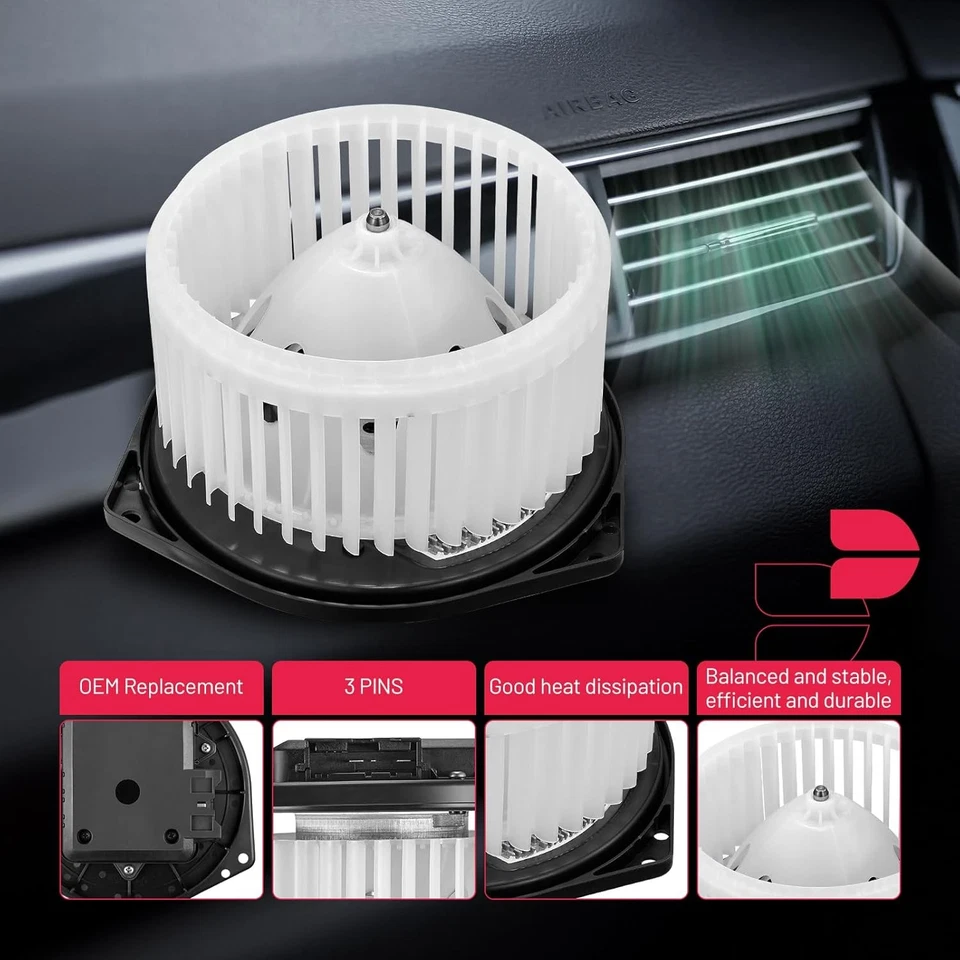 Ventilador de motor soplador de aire acondicionado para Nissan Altima Murano Quest Infiniti G25 G35 2007-2019 Foto 3 de 4
