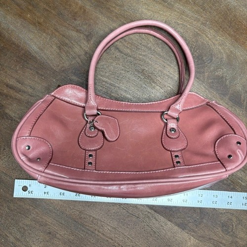 RINA RICH Pink Y2K Baguette Shoulder Bag Vintage Purse - Picture 9 of 10