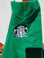 Starbucks Green Apron Coffee Barista Uniform Embroidered Logo 2-Pocket