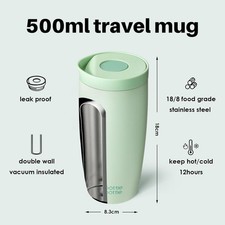 BOTTLE BOTTLE Insulated Travel Mug 500ml Stainless Steel Office Coffee Cup