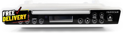 ELITE PKCR2713AMZ Under Counter CD Player Clock Radio with Bluetooth Silver