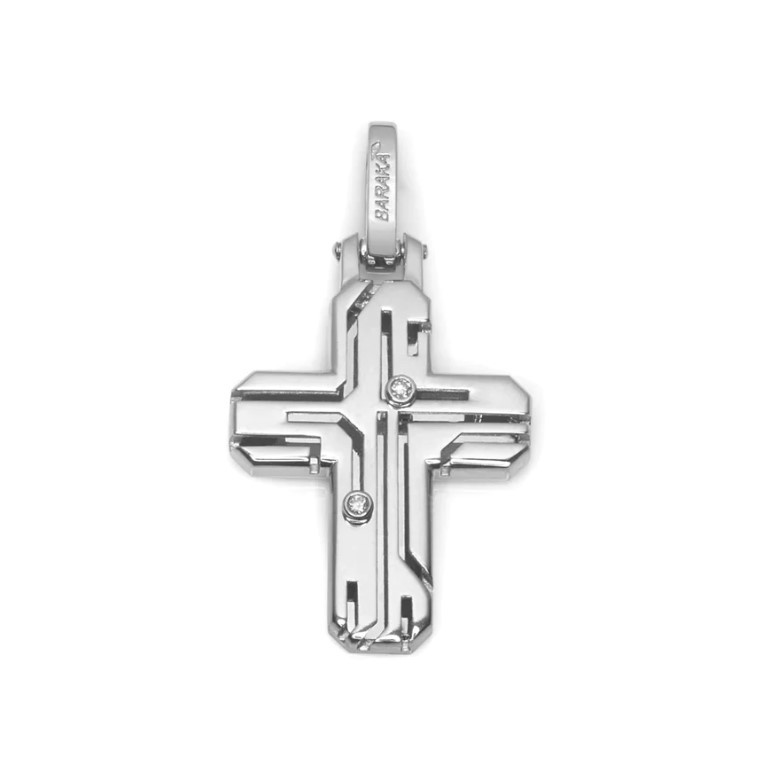 Подвеска в виде креста BARAKA Mens CR281251BIDB000002 с золотым лабиринтом и бриллиантами 551090₽