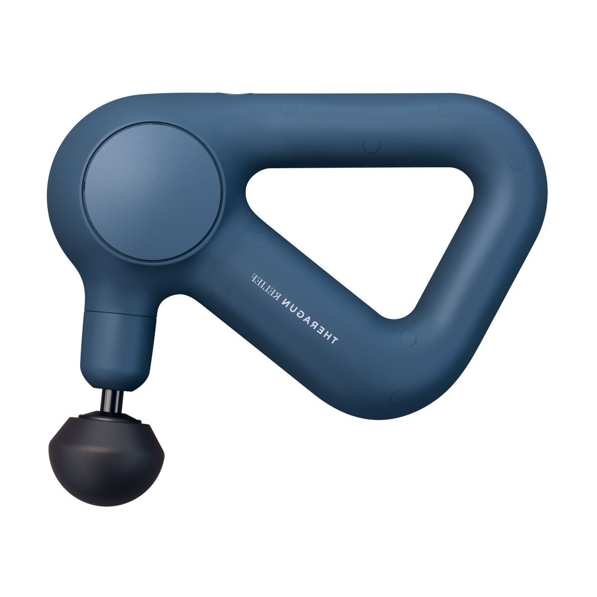 Pistolet de massage Theragun Relief Therabody de couleur bleu marine pour soulager les tensions
