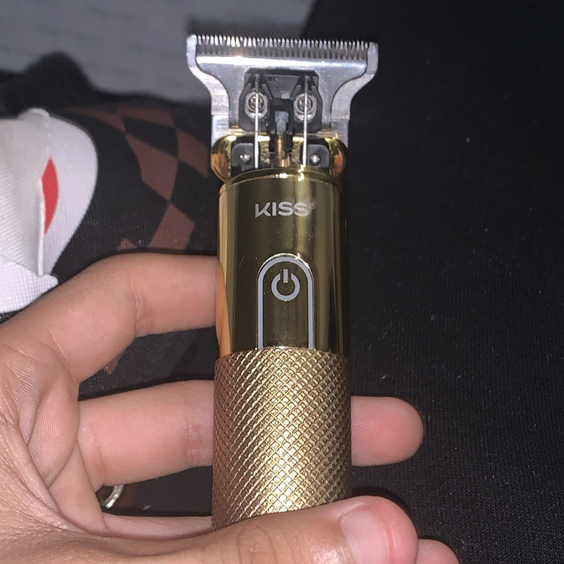 KISS Gold Hair Trimmer T-Blade Head Cordless Rechargeable USB Charging