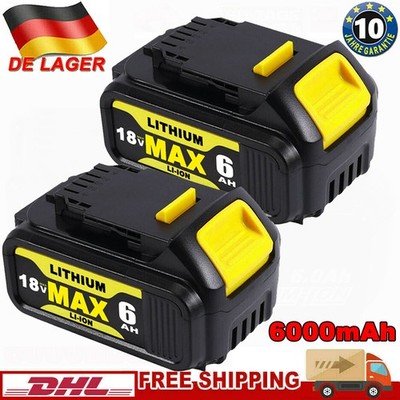 2X 6,0Ah 18V XR Li-Ion ErsatzAkku Für DeWalt DCB184 Akku DCB182 DCB206