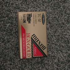 Maxell VHS-C TC-30 HGX-Gold Premium High Grade Video Tape - New Sealed