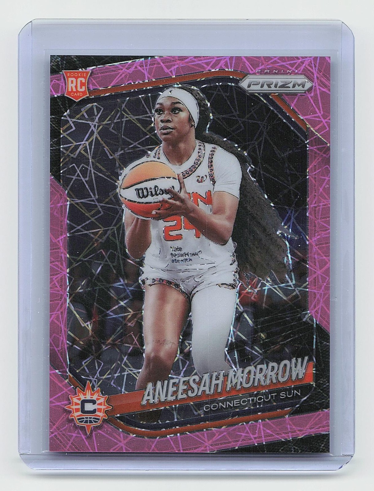 2025 Panini Prizm WNBA #79 Aneesah Morrow Pink Velocity Prizms #/79