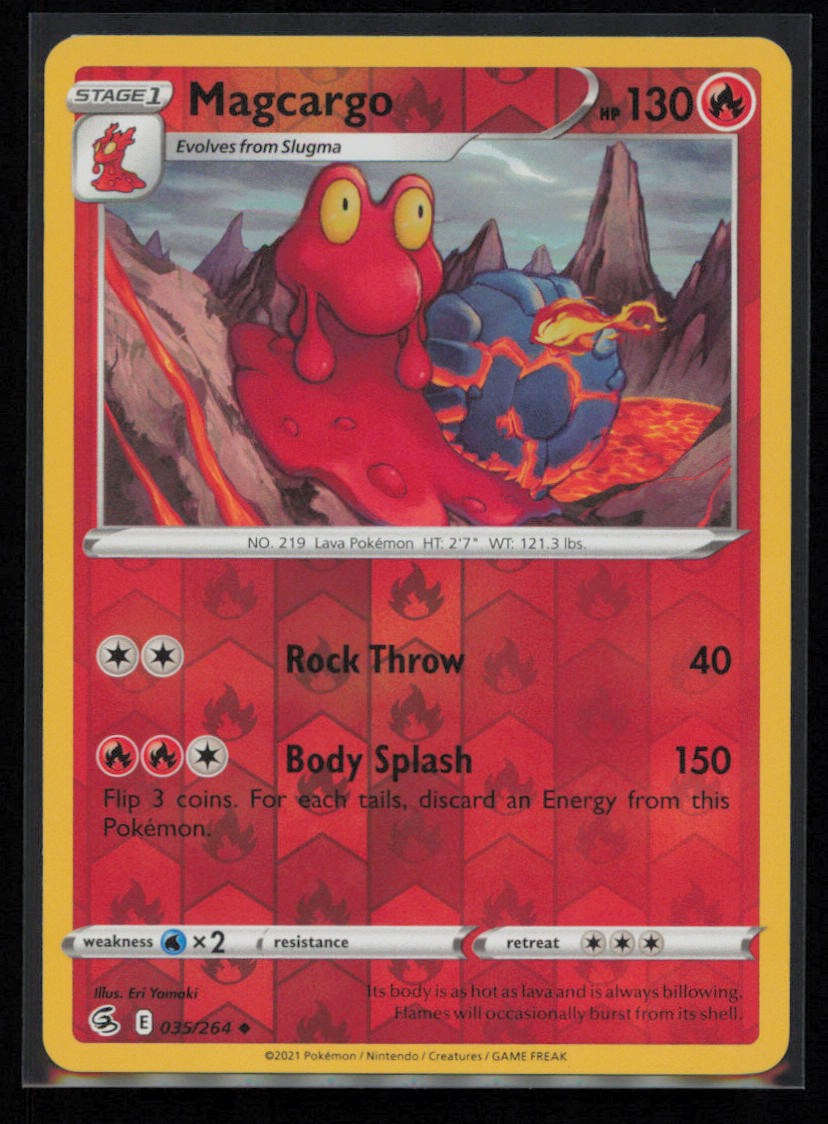 Magcargo 035/264 Pokemon Fusion Strike Uncommon Near Mint Reverse Holo Card