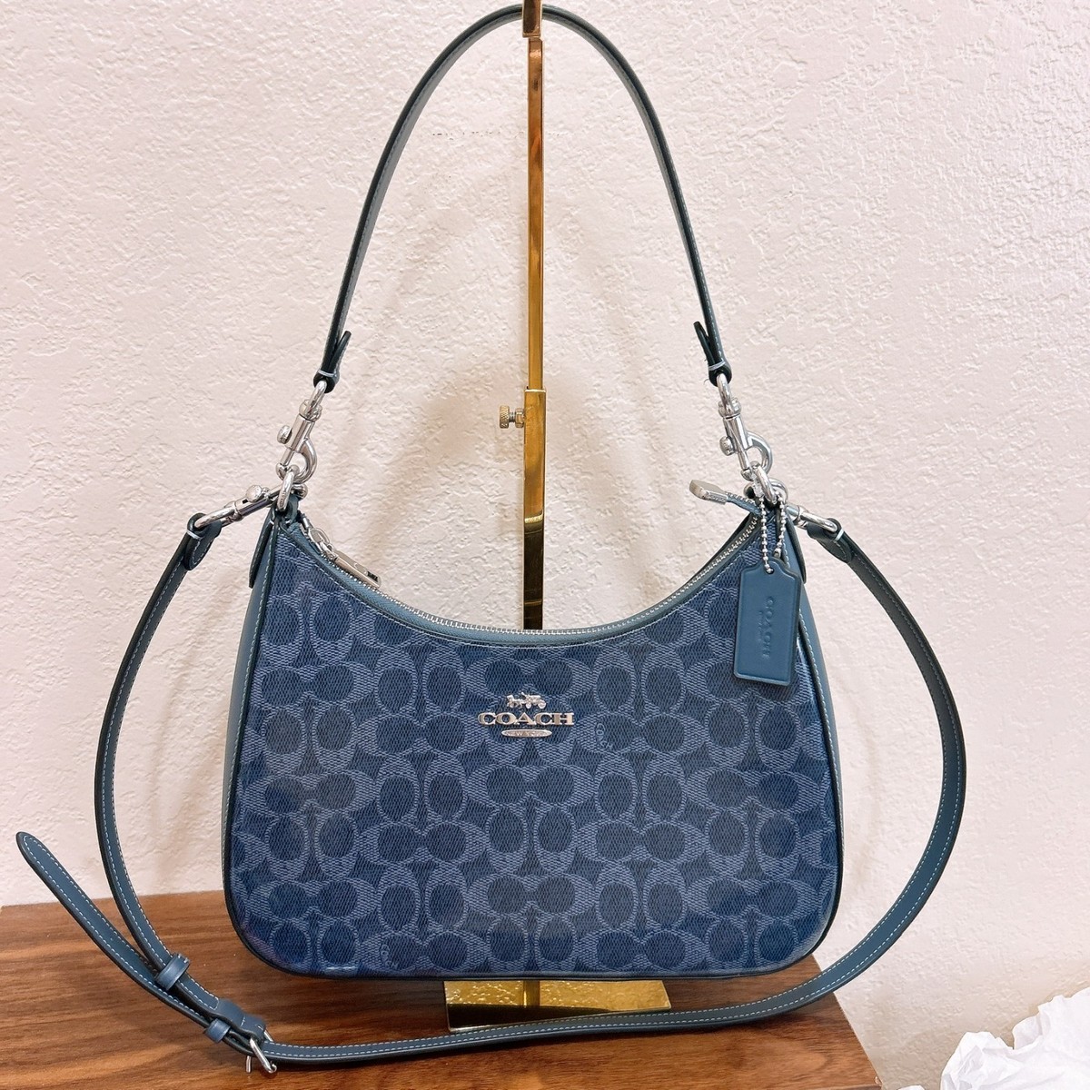 NWT Coach Teri Hobo Bag In Signature Canvas CAK28/CV940/CAL52, $349.00