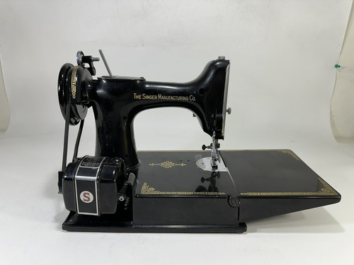 Vintage 1950 Singer 221 federleichte tragbare elektrische Nähmaschine ~ wie abgebildet - Bild 7 von 22