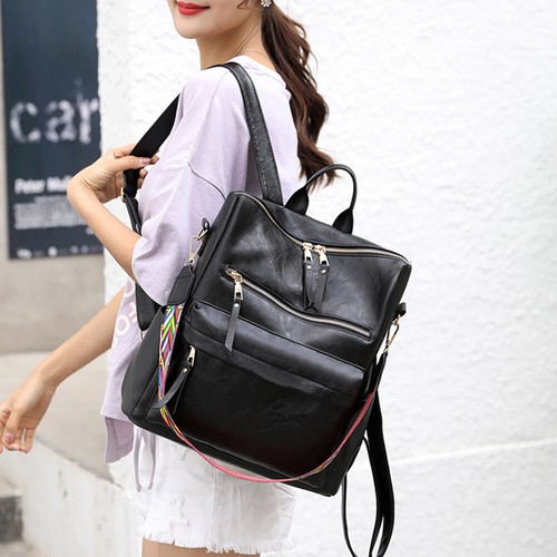 PU Leather Backpack Women Travel Anti-theft Shoulder Bag Purse Satchel Handbag - Picture 27 of 39