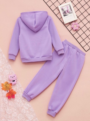 Kids Girls Tracksuit Sport Pullover And Trousers Colorful Sweatsuit Fall Dance - Picture 26 of 58
