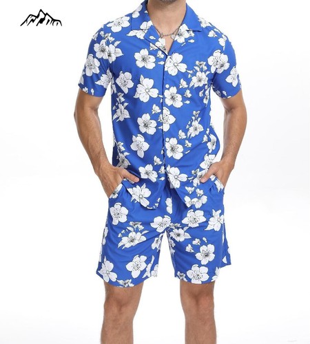Costume da bagno uomo estivo blu con colore bianco - Foto 2 di 2