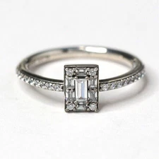 NEW AUTHENTIC PANDORA RING  SOLITAIRE  197541CZ W HINGED BOX Size 8.5/58