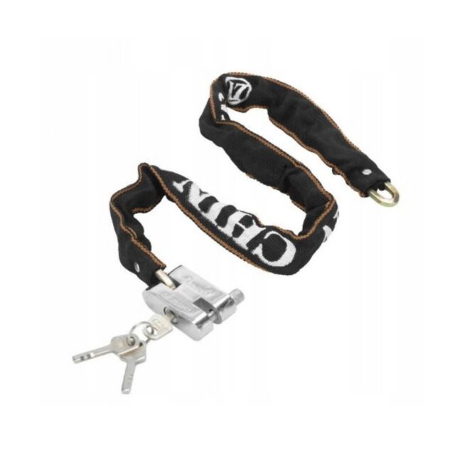 MOTORCYCLE ANTI-THEFT CHAIN WITH STEEL LOCK 4 KEYS FOR MOTORCYCLE BIKE SCOOTER-