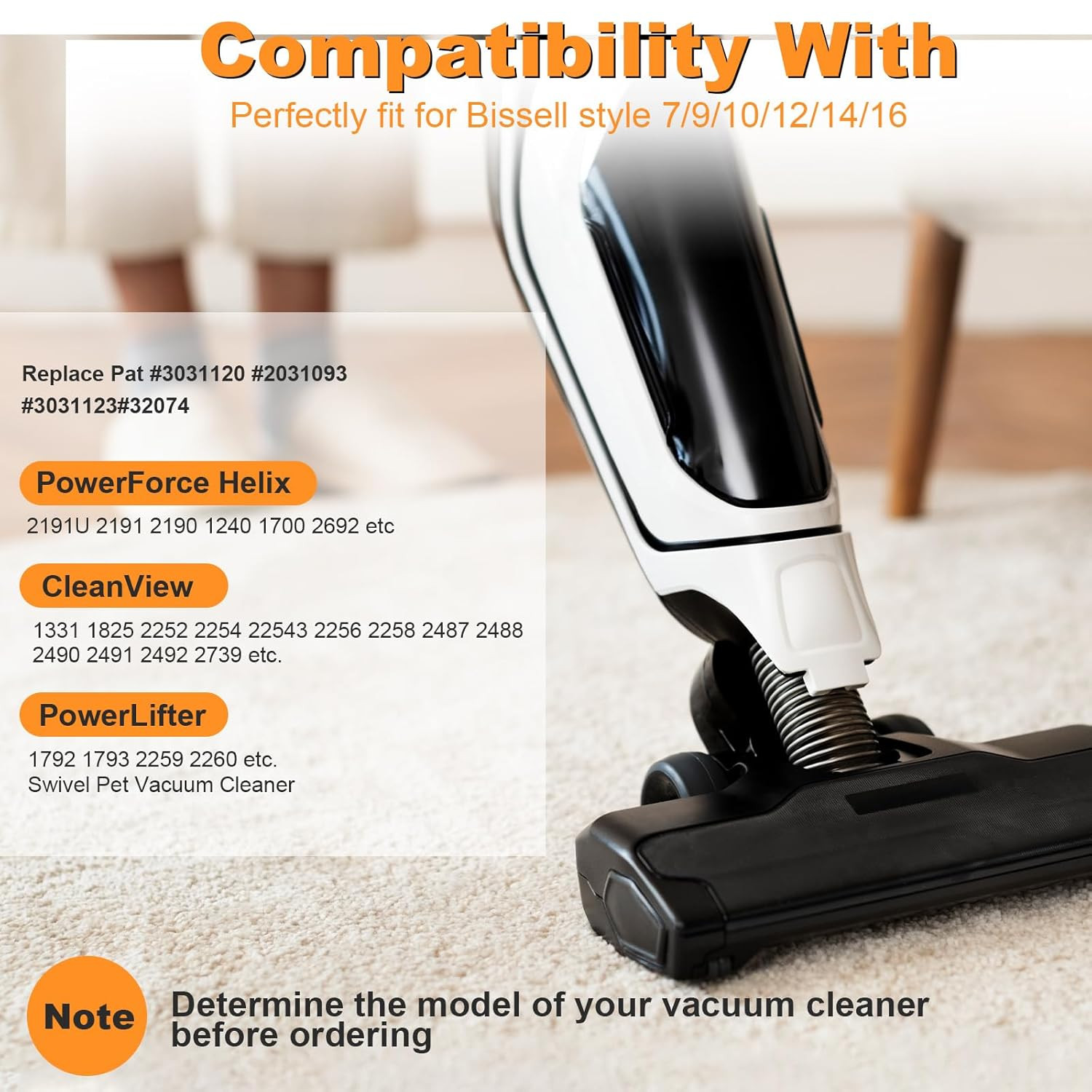 Replacement Belt for Bissell Style 7/9/10 P/N 3031120 Vacuum Cleaner Powerforce 