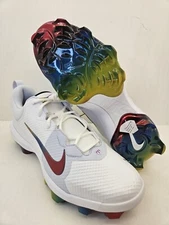 NEW Nike Force Zoom Trout 9 Pro MCS Rainbow Baseball Cleats Men's 11 FB2908-106