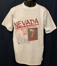 Vintage '90 UNLV RUNNIN' REBELS T-Shirt SALEM STAMP COLLECTION NEW Old Stock S