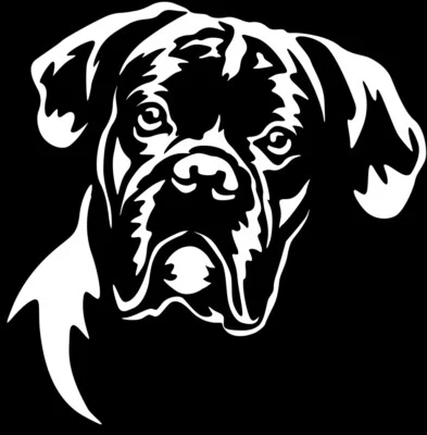 BOXER Aufkleber - Autoaufkleber - sticker - Deutscher Boxer Kopf #13 - Bild 1 von 3