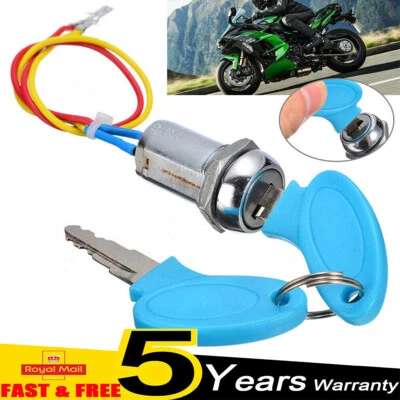 Ignition Switch Lock Electric Mobility Scooter Bike Part Replacement With 2 Keys
