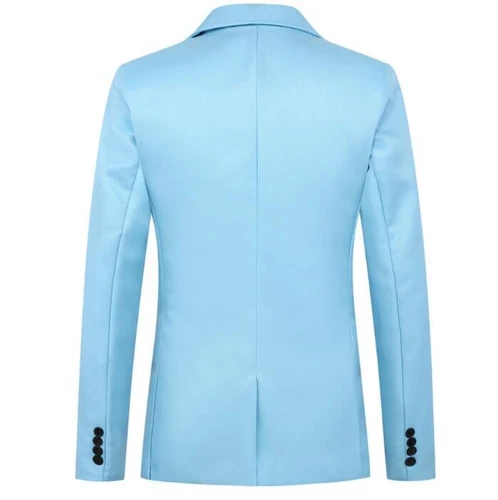 Men's Lapel Blazer Jacket One Button Suit Solid Long sleeve New Coats Fashion - Picture 17 of 25