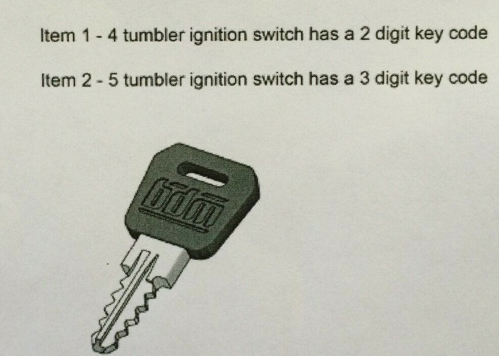 BIG DOG MOTORCYCLES OEM 5T KEY BLANK FOR 3 DIGIT KEY CODES -ALL MODELS BDM LOGO