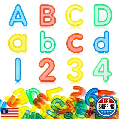 PreTrans 66 Pcs Plastic Letters and Numbers   Light Table Manipulatives Set f