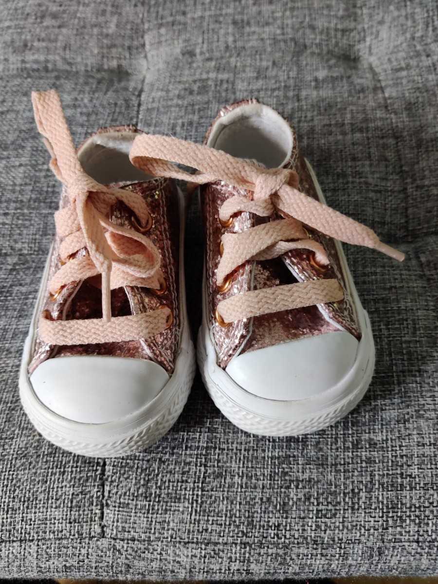 Rose Gold Converse Glitter Size Converse All Star Ox Chuck Taylor