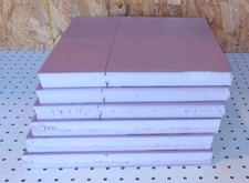 6 pieces of 1" thick 12" x 12" XPS Modeling Foam with factory score line