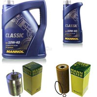MANN-FILTER Inspektionspaket 6L Mannol Classic 10W-40 FüR Mercedes-Benz Slk 200