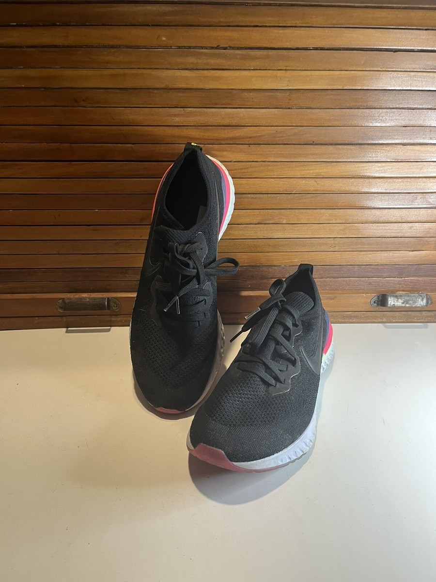 Nike react epic flyknit mens Black with Neon