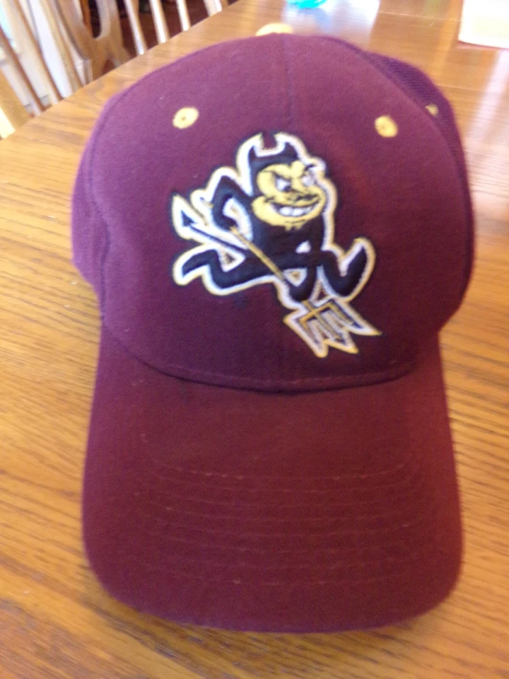 "ASU SUNDEVILS"  "Traditional SPARKY LOGO" NWT Adult Size (7 5/8) Hat NWOT $28 - Image 2 of 4