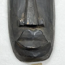 Wood Maslow Decor Wall Art Hand Carved & Painted Primitive Style Bali H-19.5”