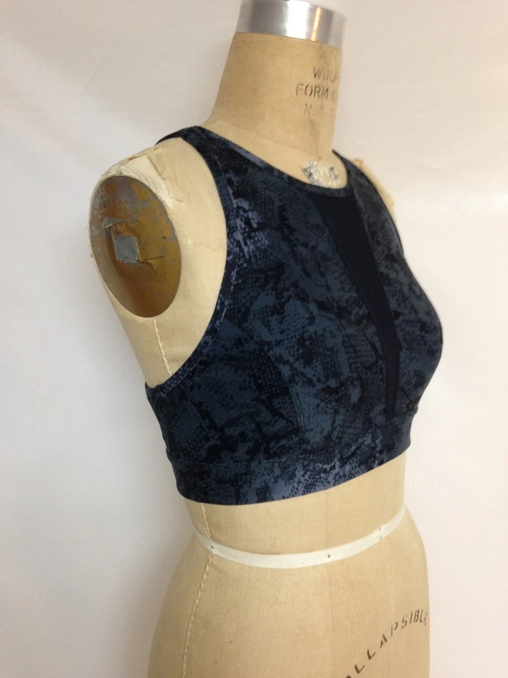 Bralette de malla estampada Calvin Klein PF7T2811 Combo azul audaz Nuevo con etiquetas Foto 3 de 4