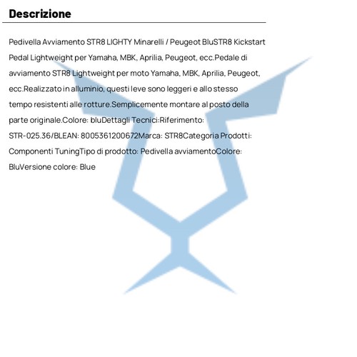 Pedivella Avviamento STR8 LIGHTY Blu MBK 50 BOOSTER 1987-2020 - Imagen 5 de 5