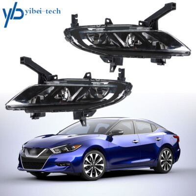 Pair of Bumper Fog Lights Lamps Assembly For 2016-2019 Nissan Maxima LH&RH Side