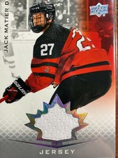 JACK MATIER  #38..2021 TEAM CANADA JUNIOR..AUTHENTIC JERSEY RELIC