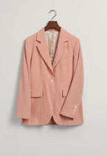 Gorgeous Women’s Gant Pink Regular Fit Stretch Linen Blazer Jacket Uk 10 £310