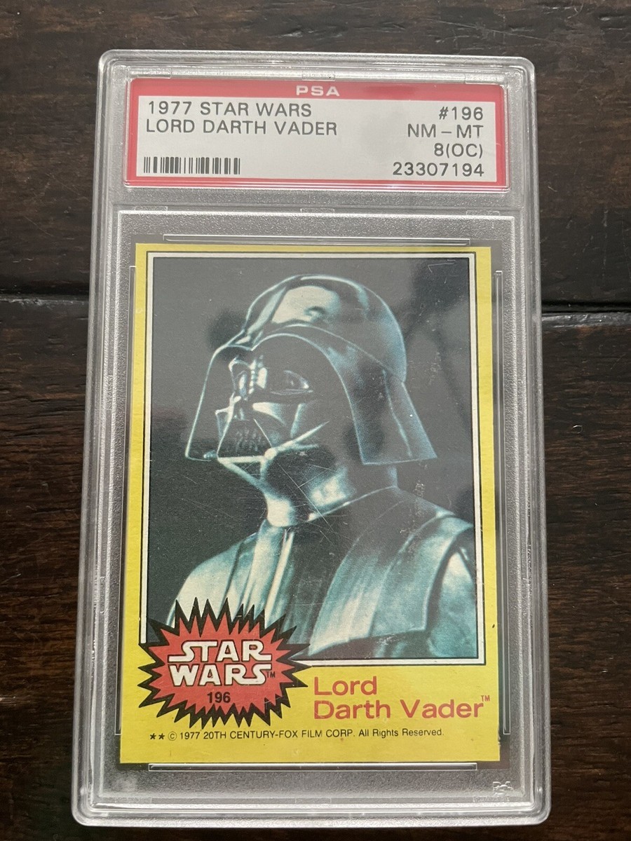 1977年製!STAR WARSカード·8枚セット③ 1977 Topps Star Wars #196 Lord Darth Vader PSA 8 OC Mint