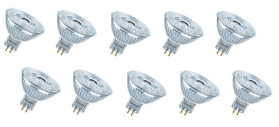 10x Osram LED Star MR16 Spot silber Gu5.3 12V 2,6W = 20W EEK:F (Spektrum A-G)