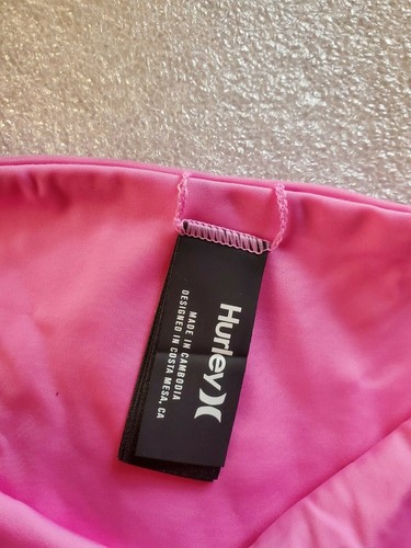 Costume da bagno Hurley grande bikini fondo mod max surf rosa nuoto reversibile NUOVO - Foto 5 di 8